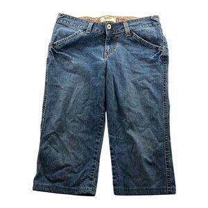 Levi's Womens Capri Jeans Size 16 Blue Denim Cropped Casual Classic Medium Wash